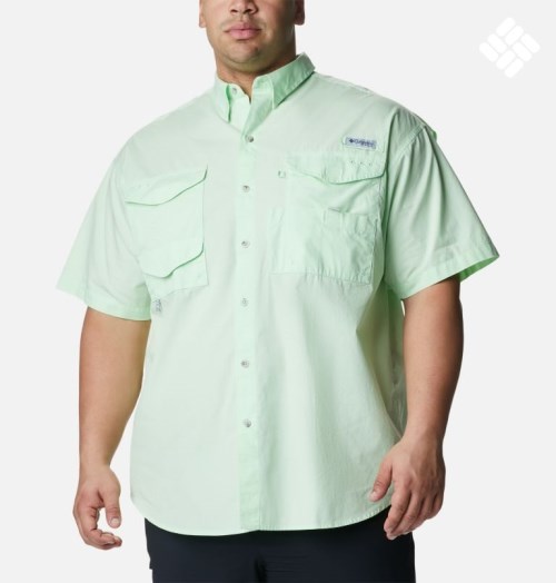 Camasa Columbia PFG Bonehead Scurte Sleeve Barbati Verde Menta | Plus Size NO871M0QS